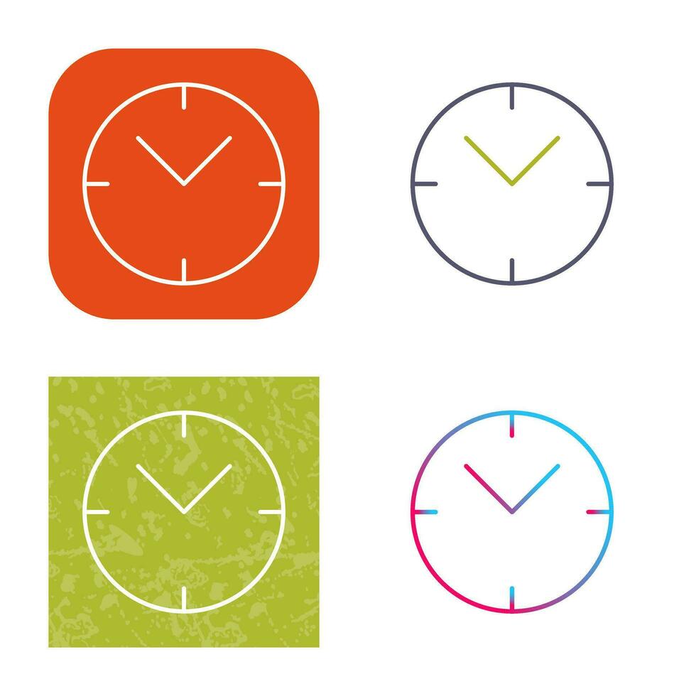 Unique Clock Vector Icon