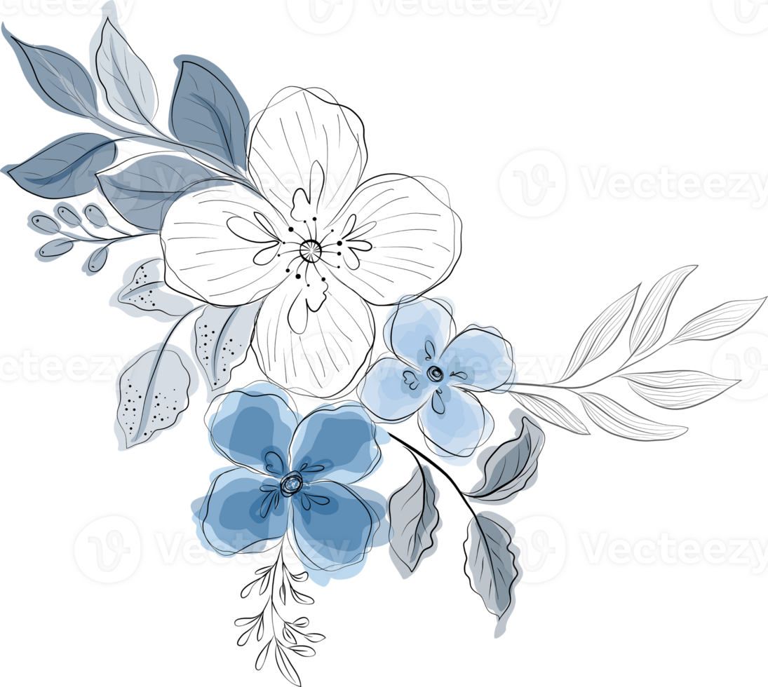 Blue Flower Bouquet png