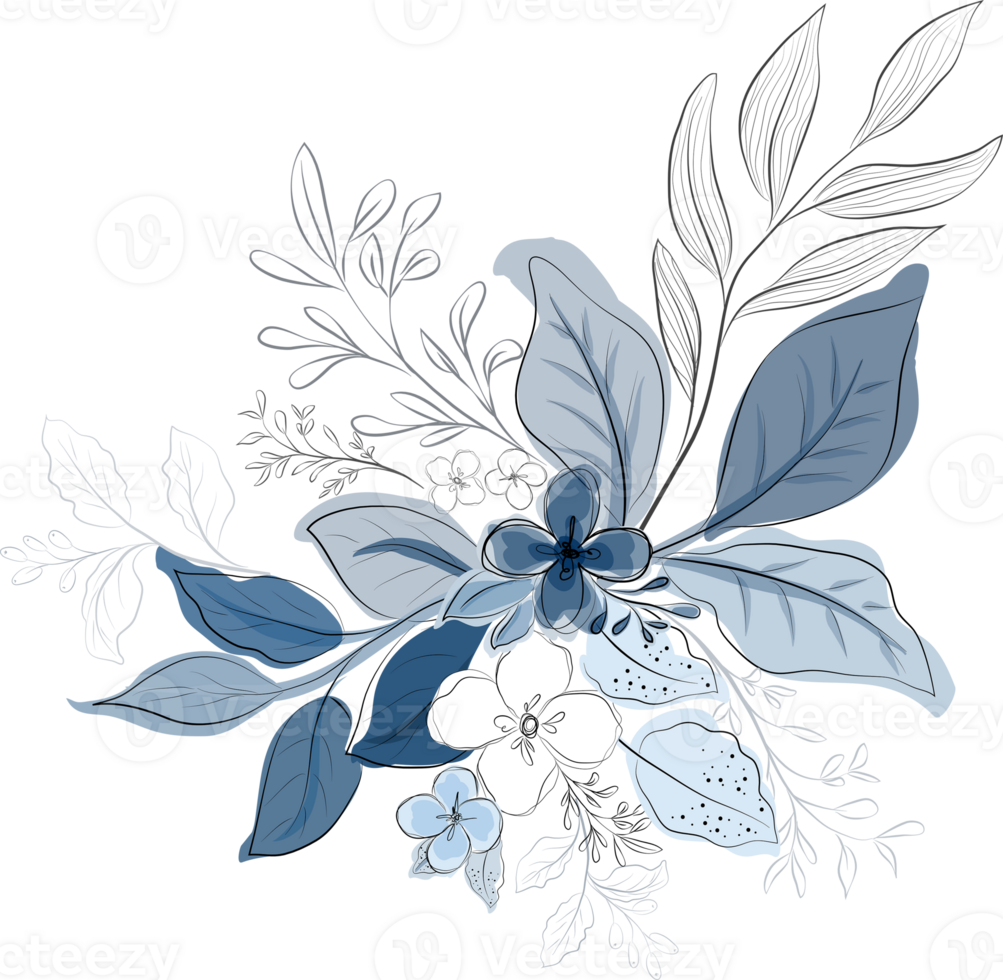 Blue Flower Bouquet png