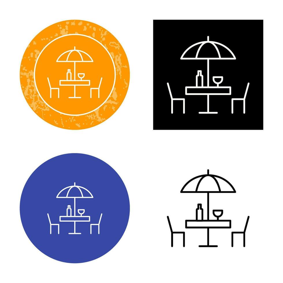 Unique Cafe Table Vector Icon