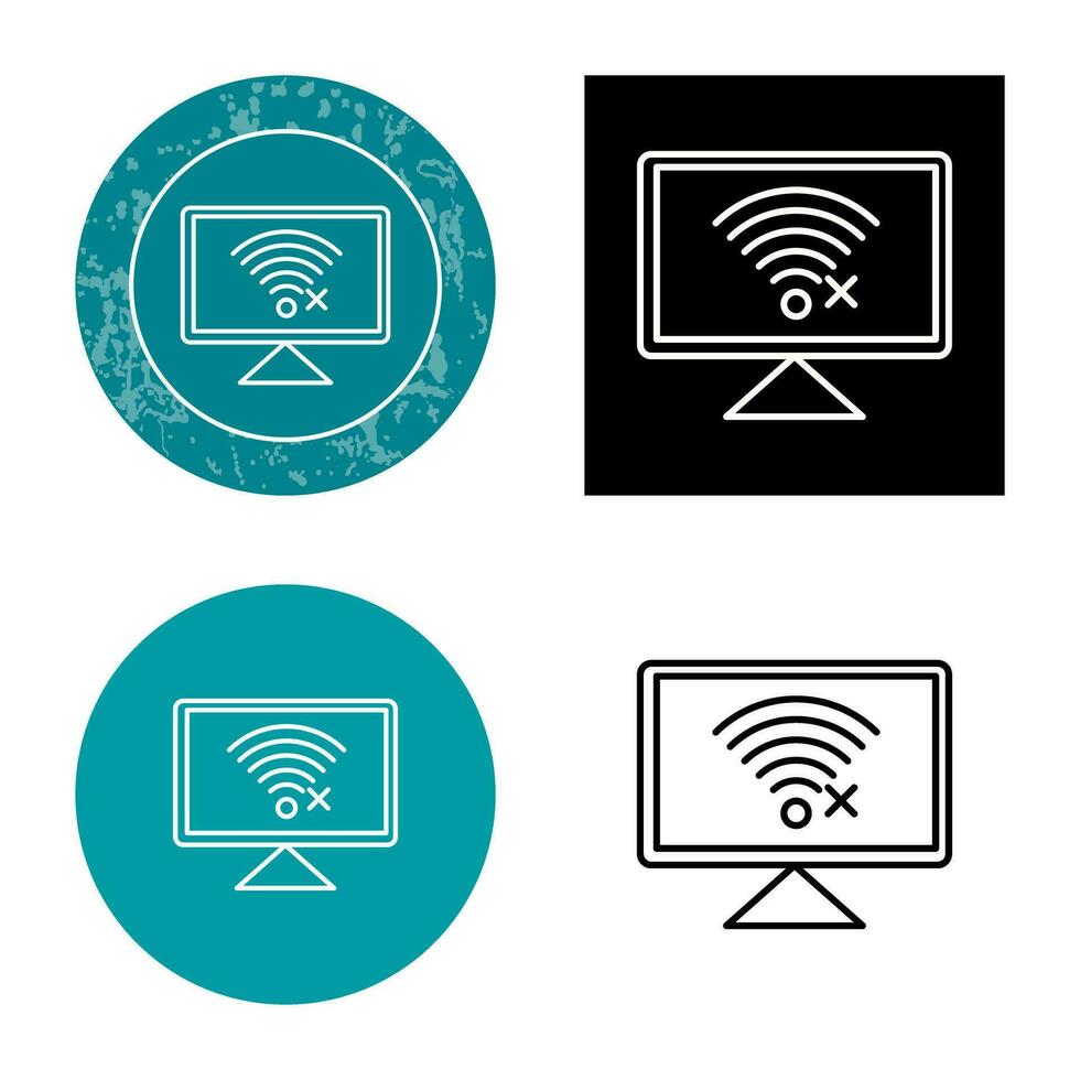 Disconnected Network Vector Icon