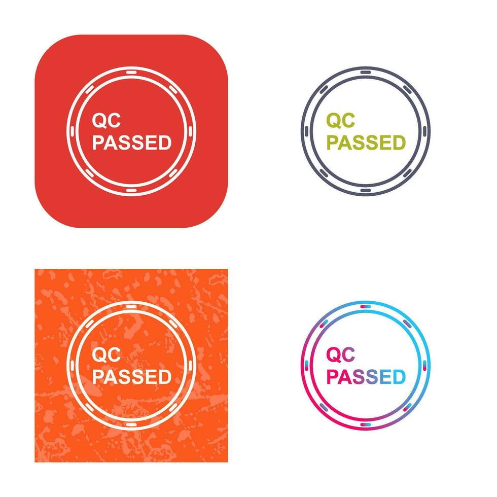Unique QC Passed Vector Icon