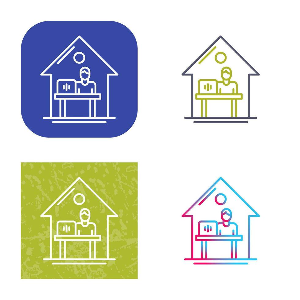 Work At Home Vector Icon