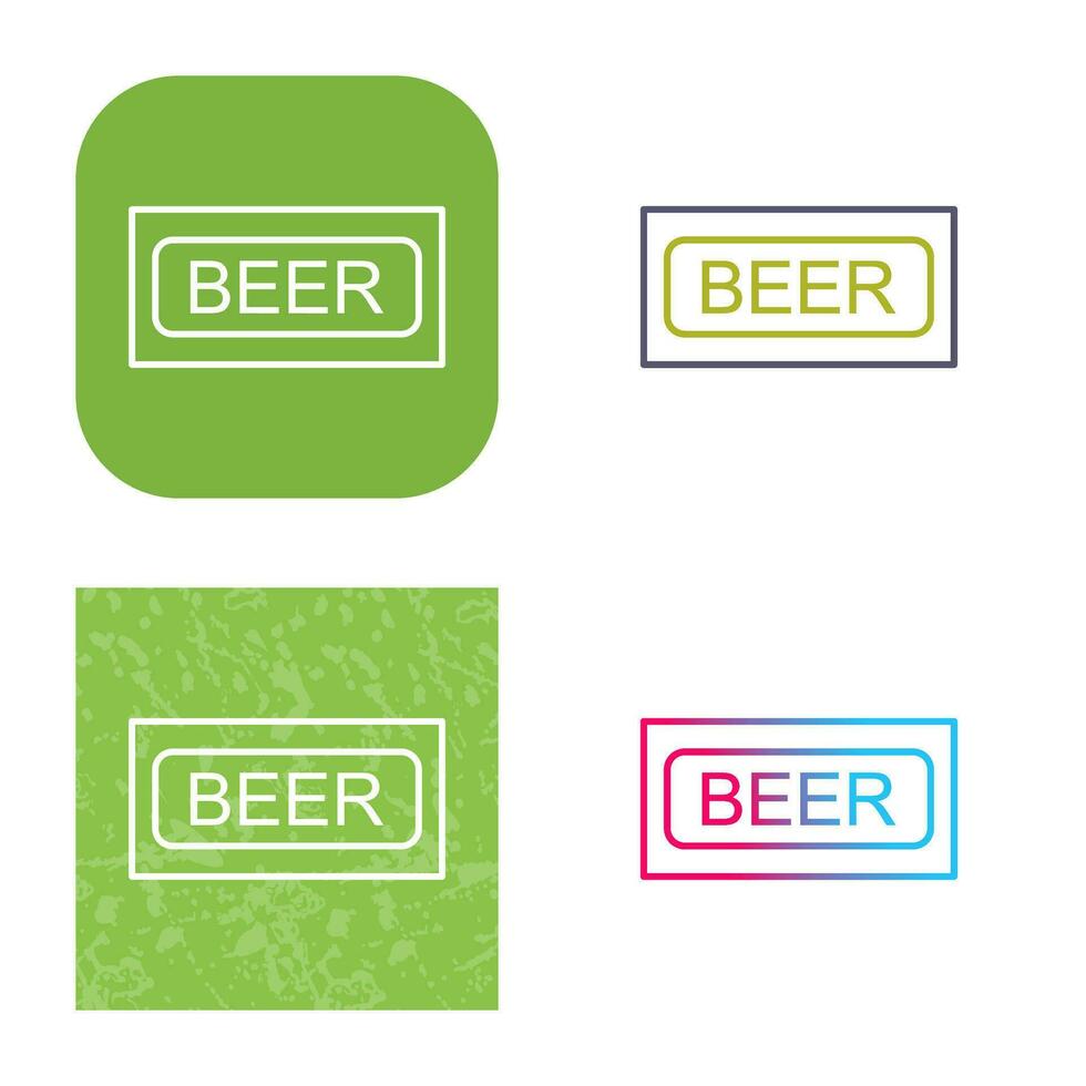 Beer Sign Vector Icon