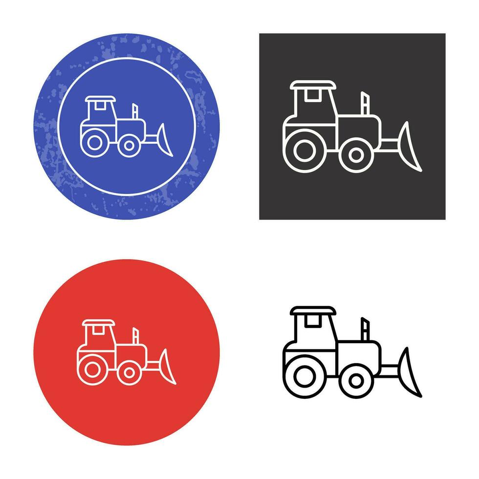 Industrial Tractor Vector Icon