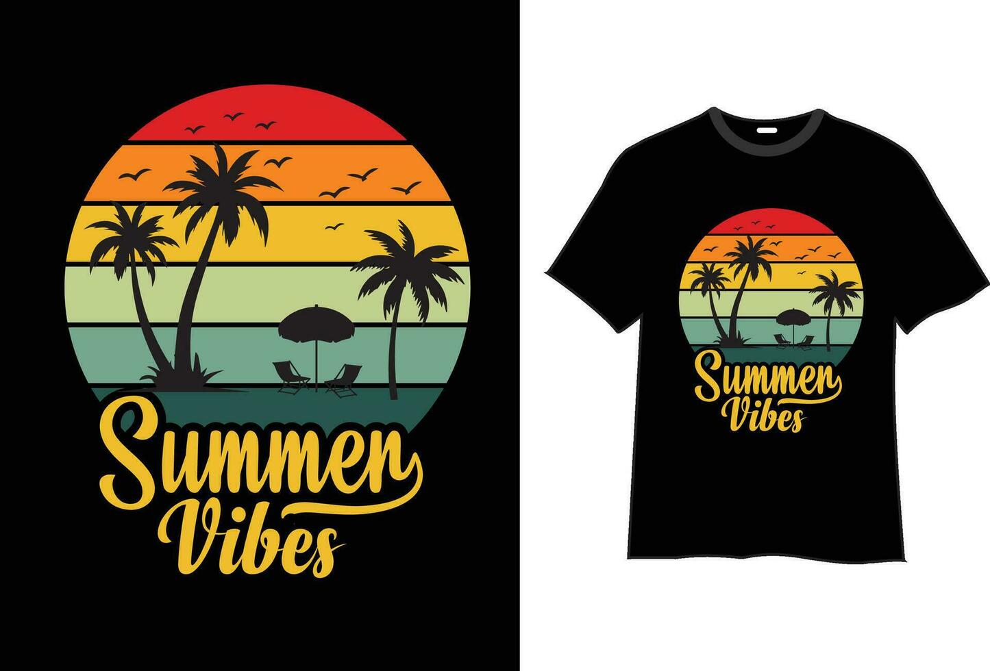 diseño de camiseta de verano vector