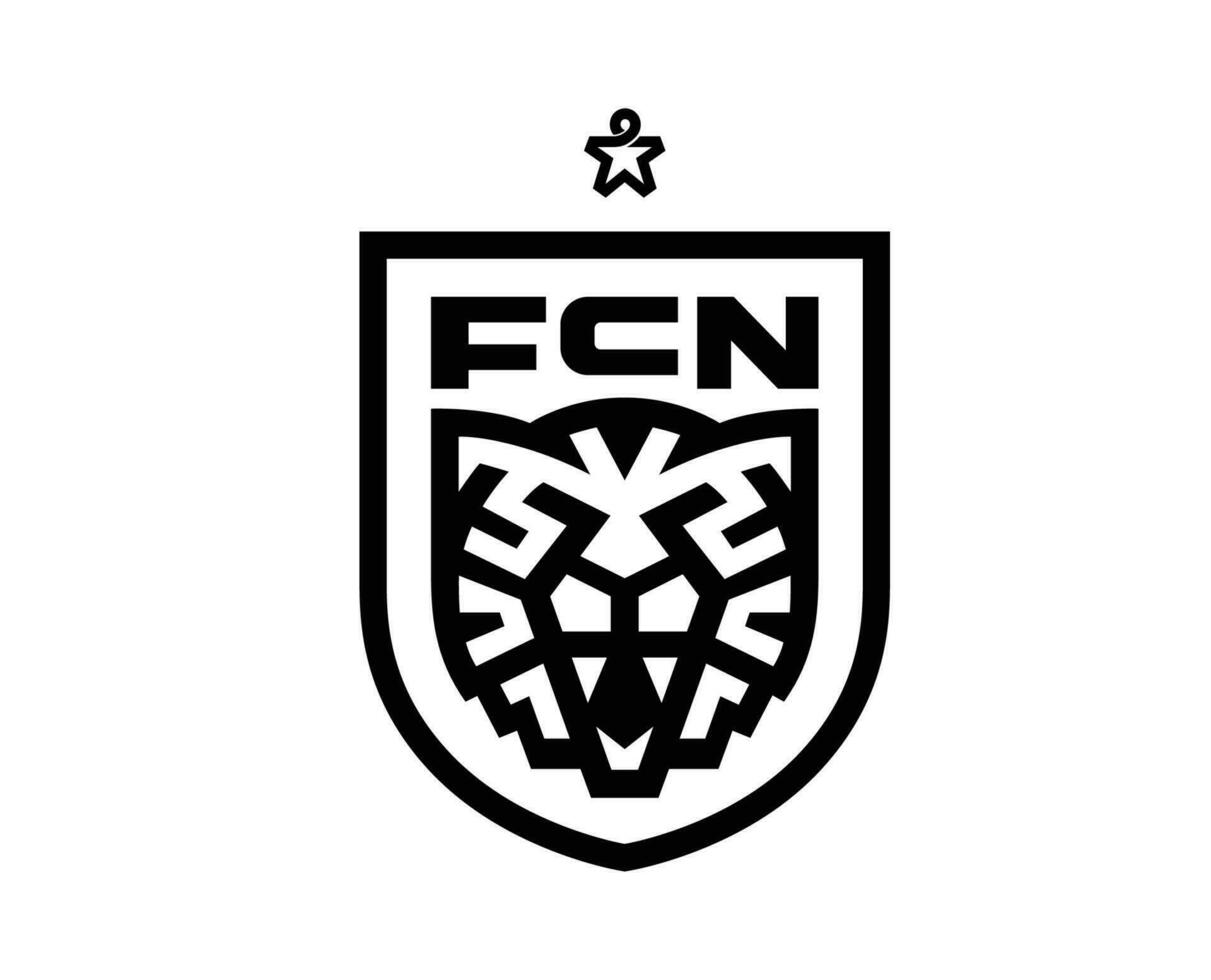 fc Nordsjaelland club símbolo logo negro Dinamarca liga fútbol americano resumen diseño vector ilustración