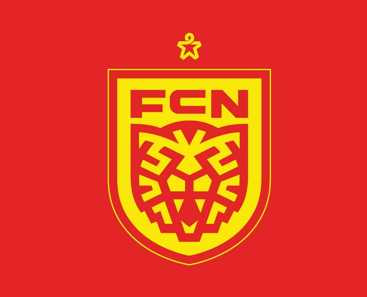 FC Nordsjaelland Club Symbol Logo Denmark League Football Abstract Design Vector Illustration With Red Background