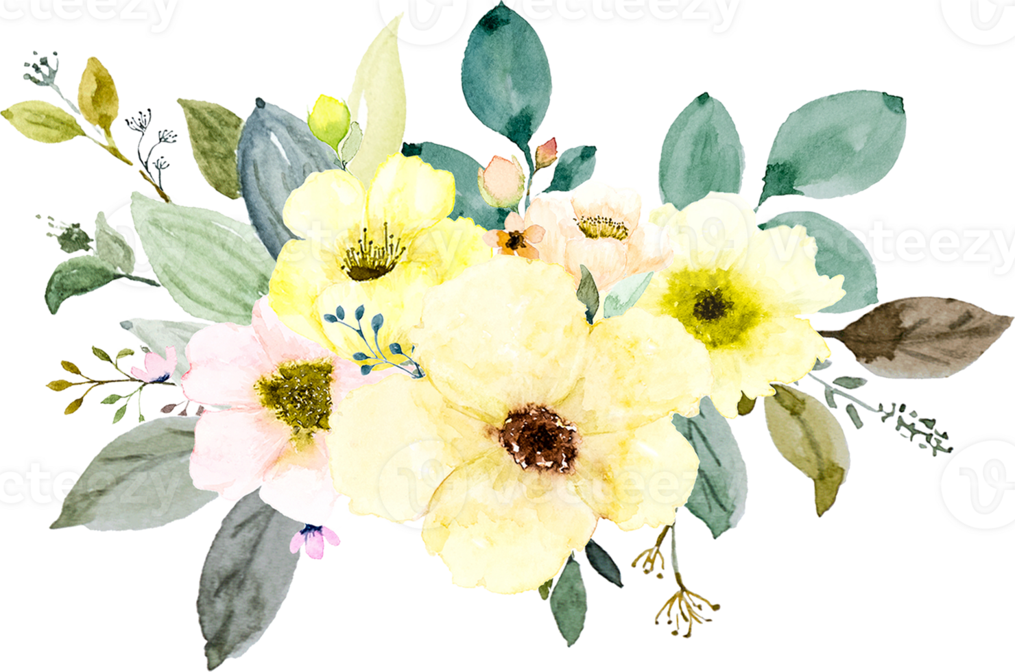 Beautiful Bouquet Flower Watercolor png