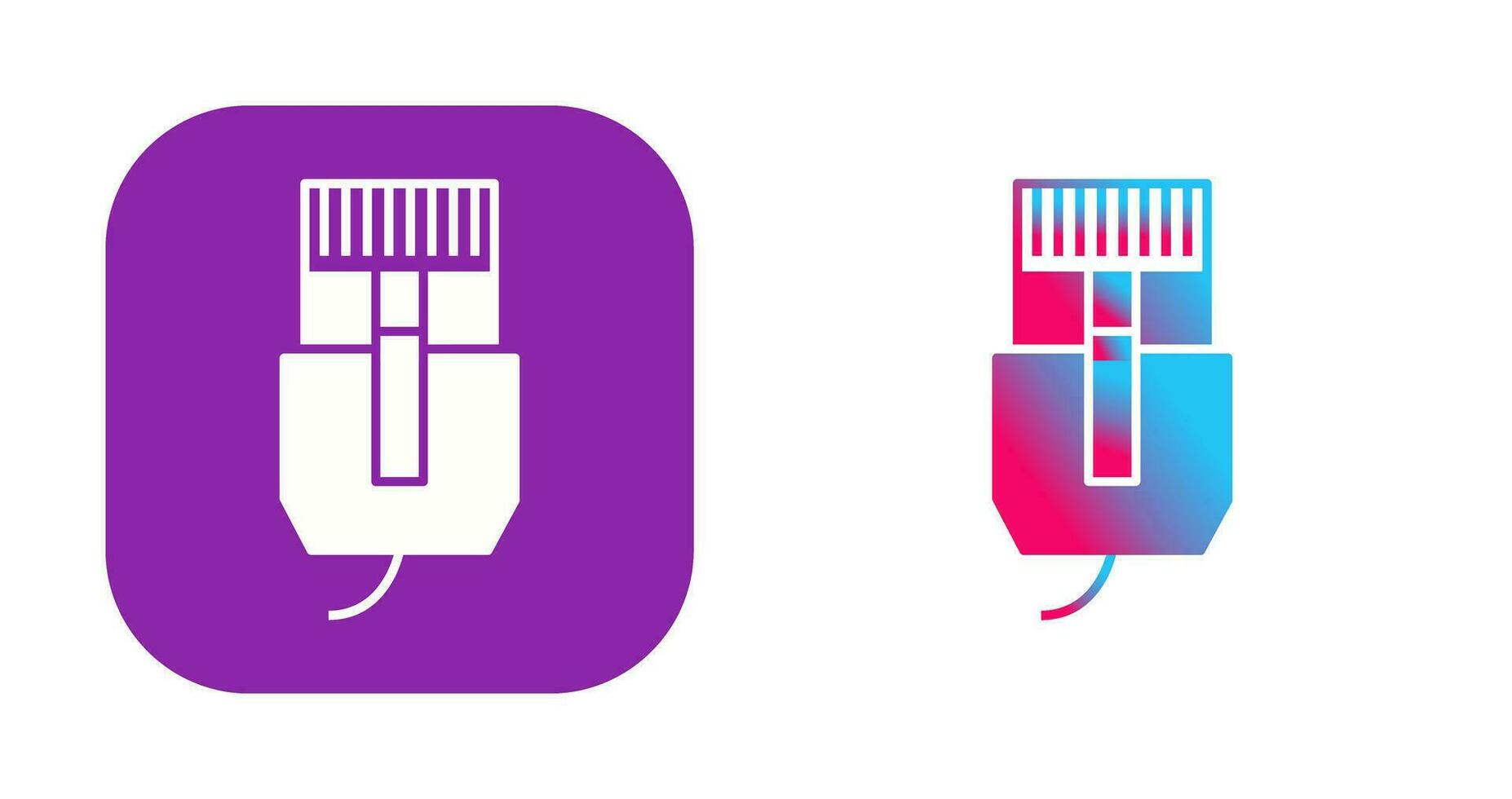 Unique Internet Cable Vector Icon