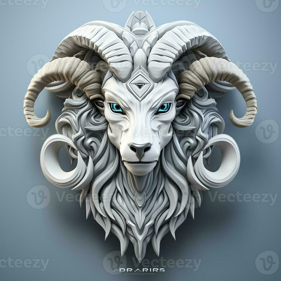 3d cartoon zodiac aries ai photo