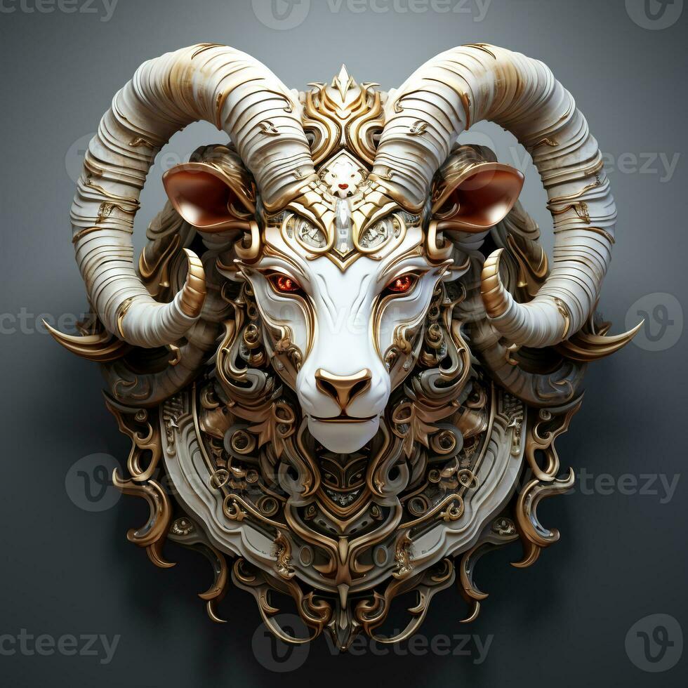 3d cartoon zodiac aries ai photo