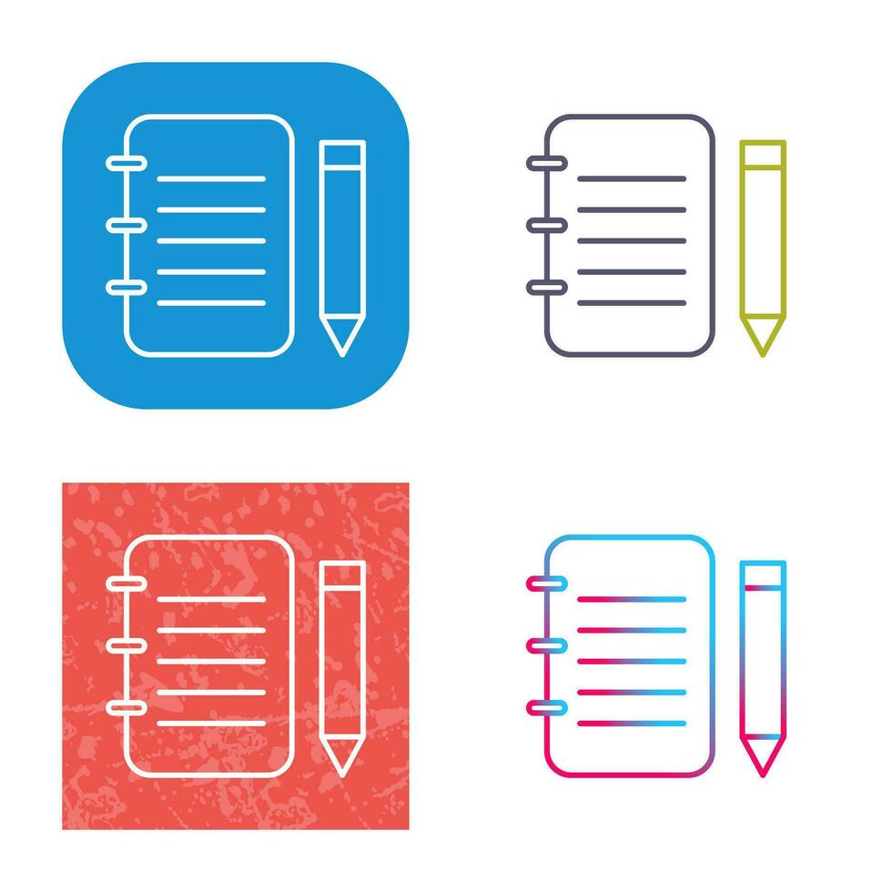 Unique Notepad Vector Icon
