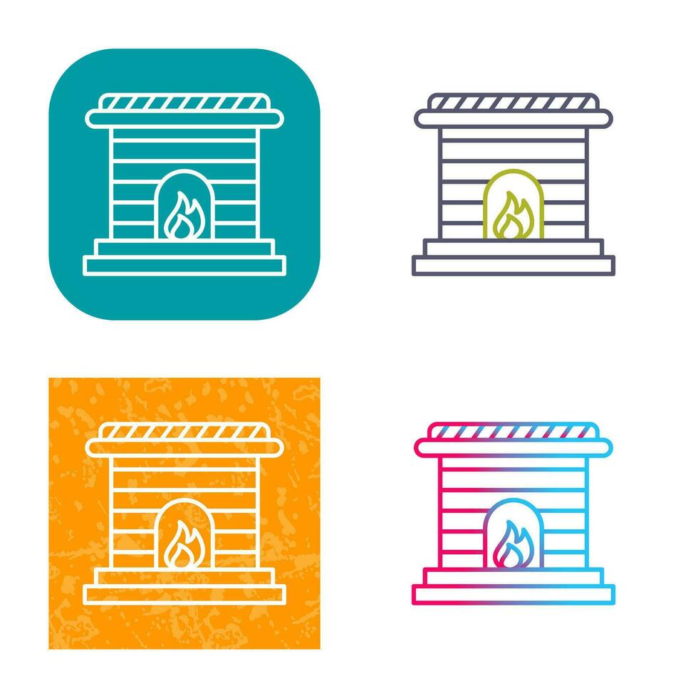 Fireplace Vector Icon