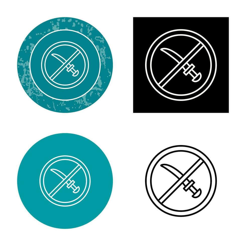 No Weapons Vector Icon