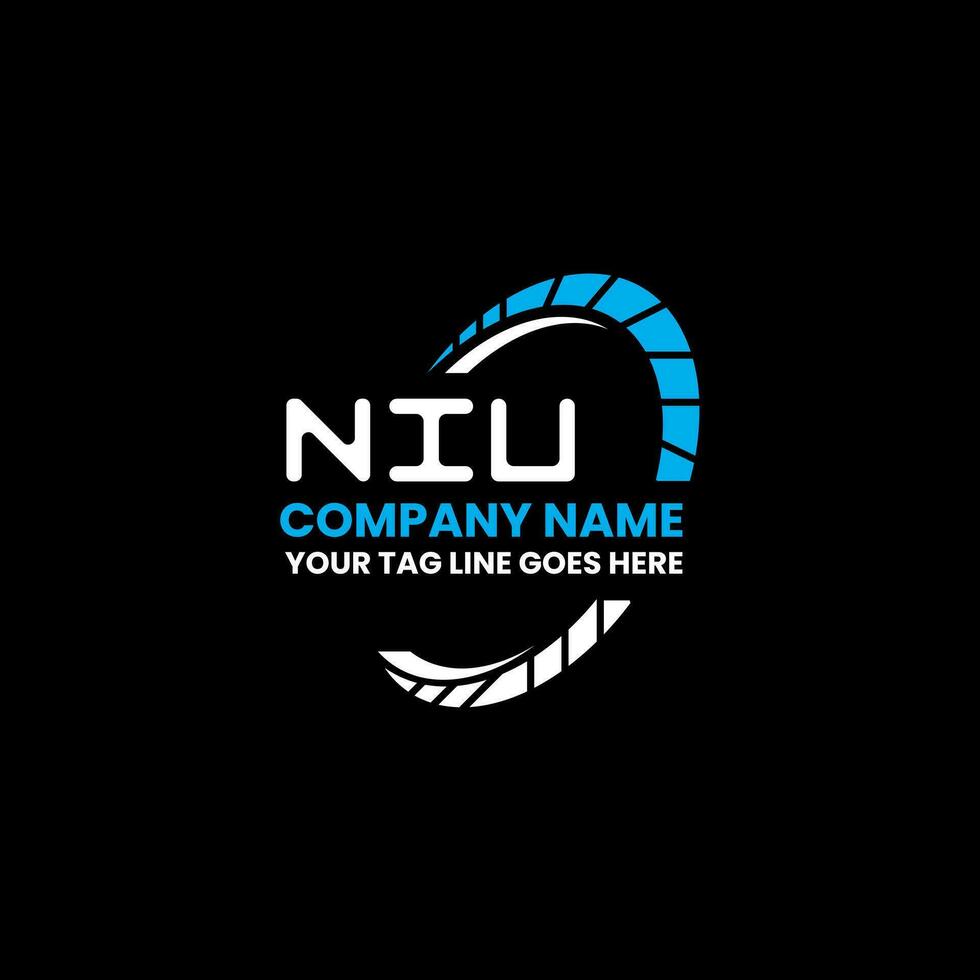 NIU letter logo vector design, NIU simple and modern logo. NIU luxurious alphabet design