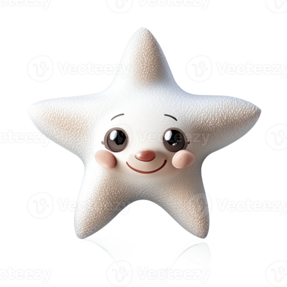 Starfish Cute Icon AI Generative png