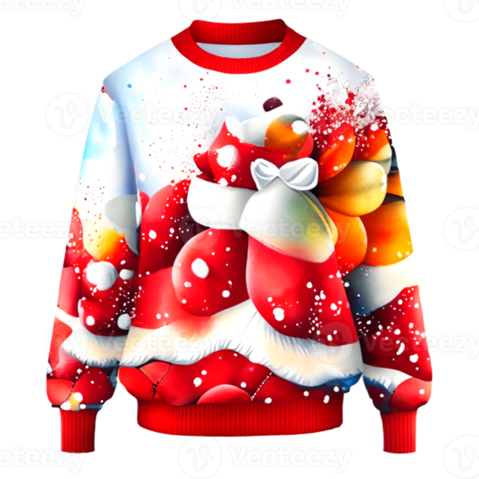 Sweater Fashion Red AI Generative png