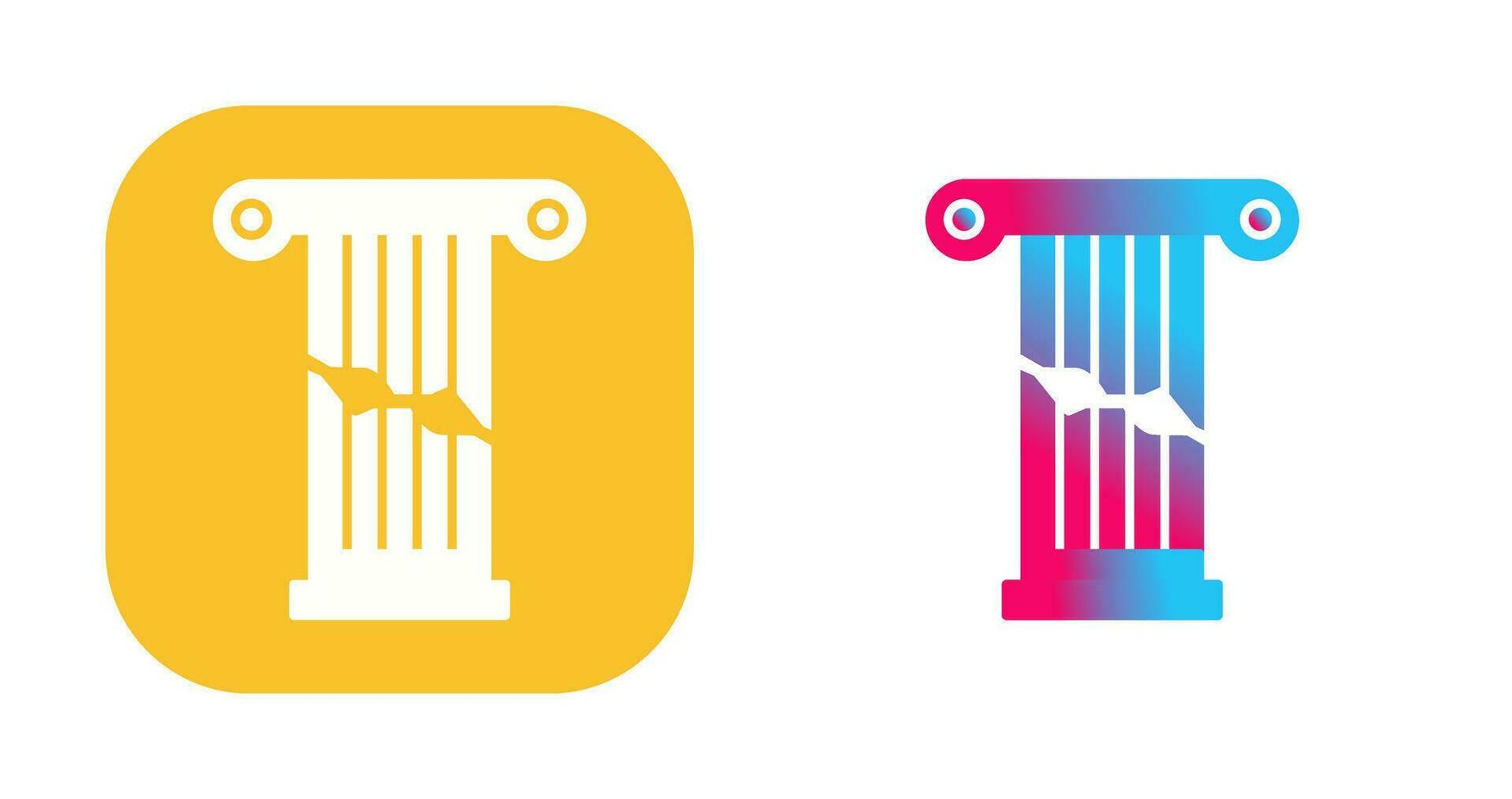 Broken Pillar Vector Icon