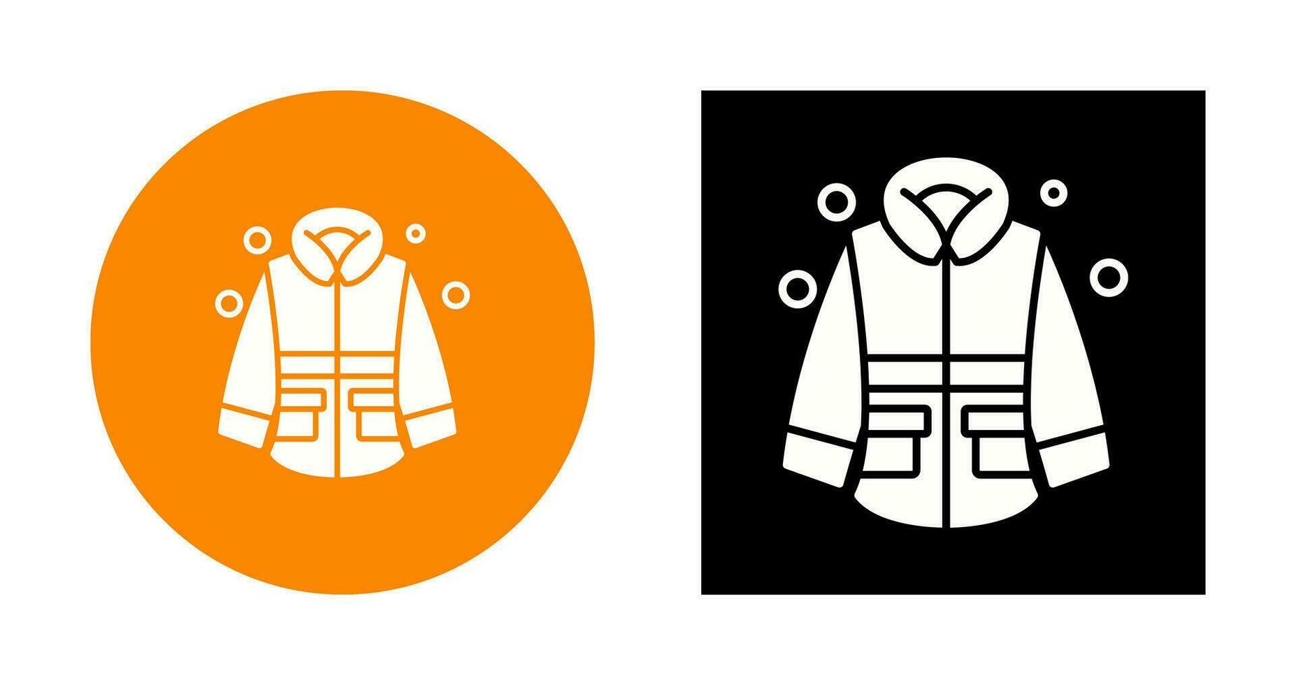 icono de vector de chaqueta de invierno