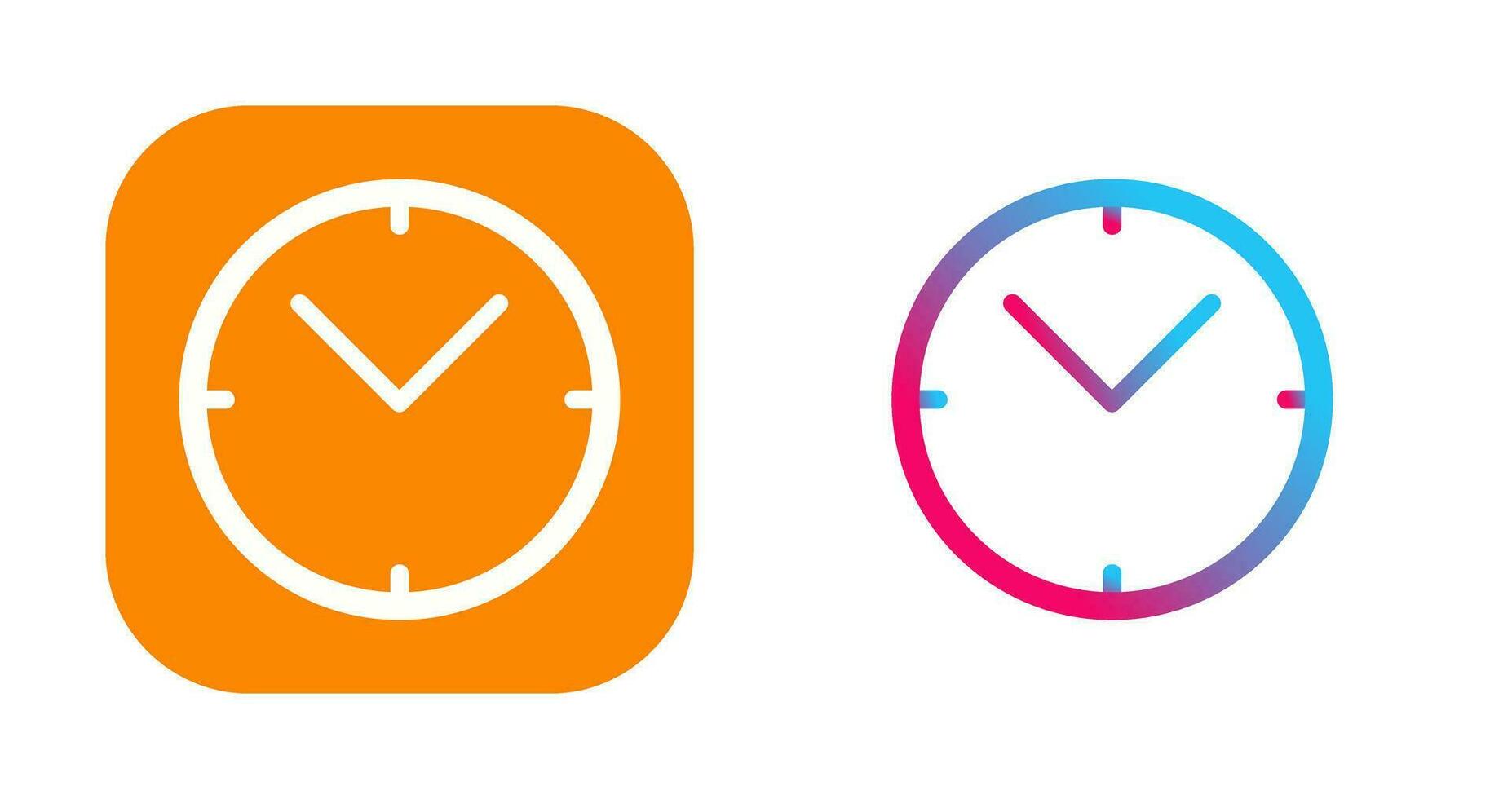 Unique Clock Vector Icon