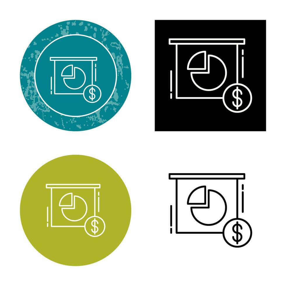 icono de vector de gráfico circular