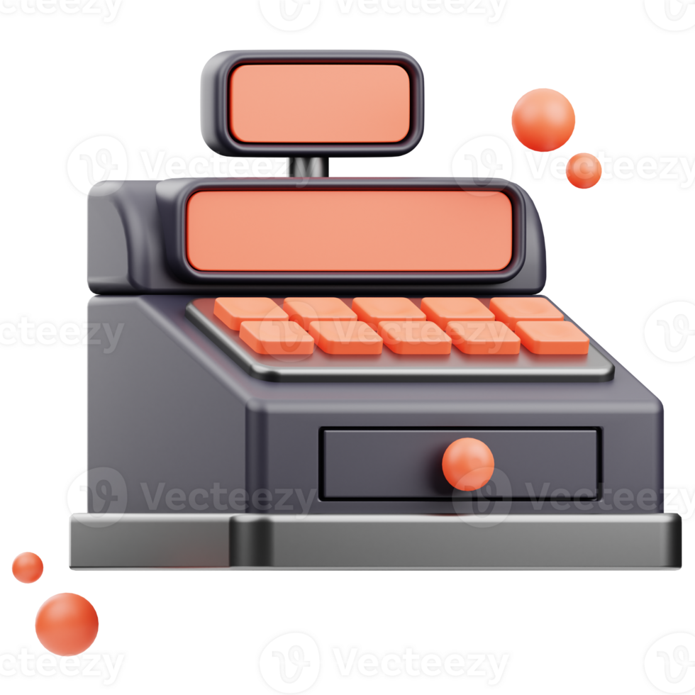 Cash Register 3d Illustration png