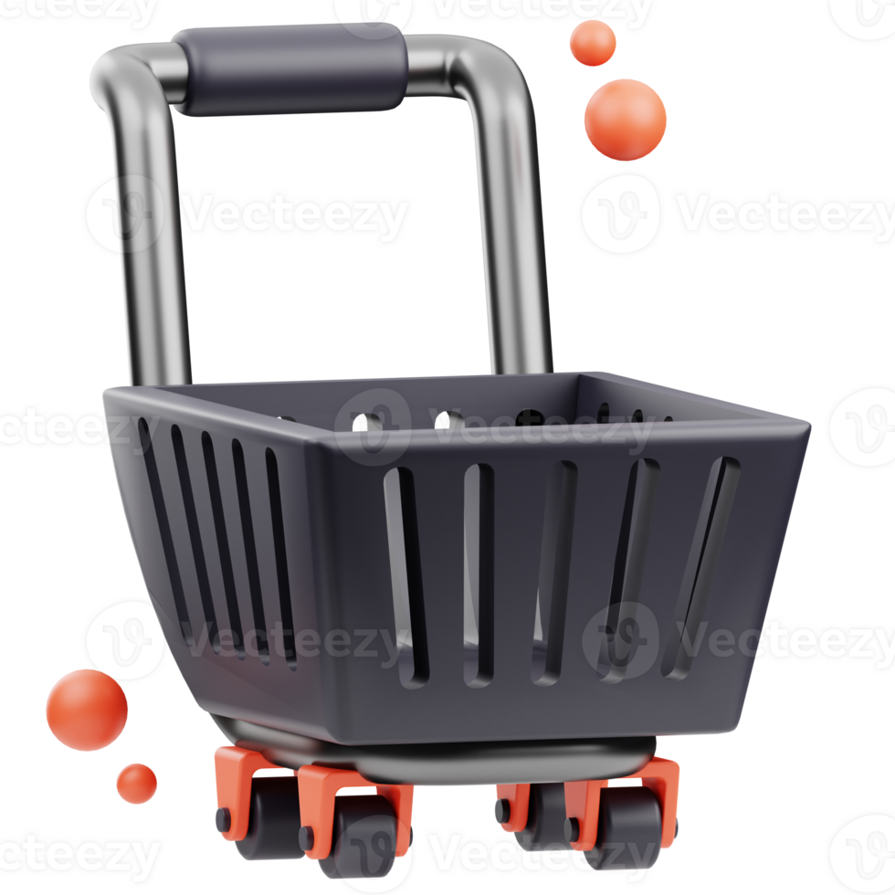 Shopping Cart 3d Illustration png