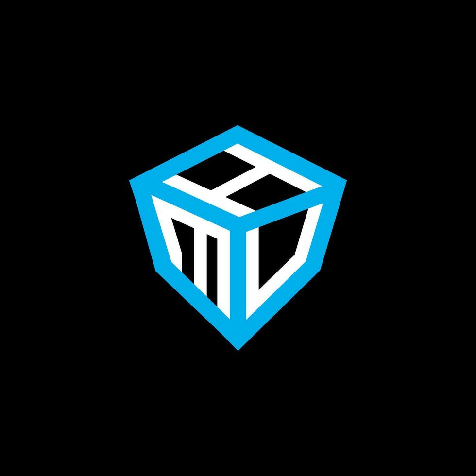 HMU letter logo vector design, HMU simple and modern logo. HMU luxurious alphabet design