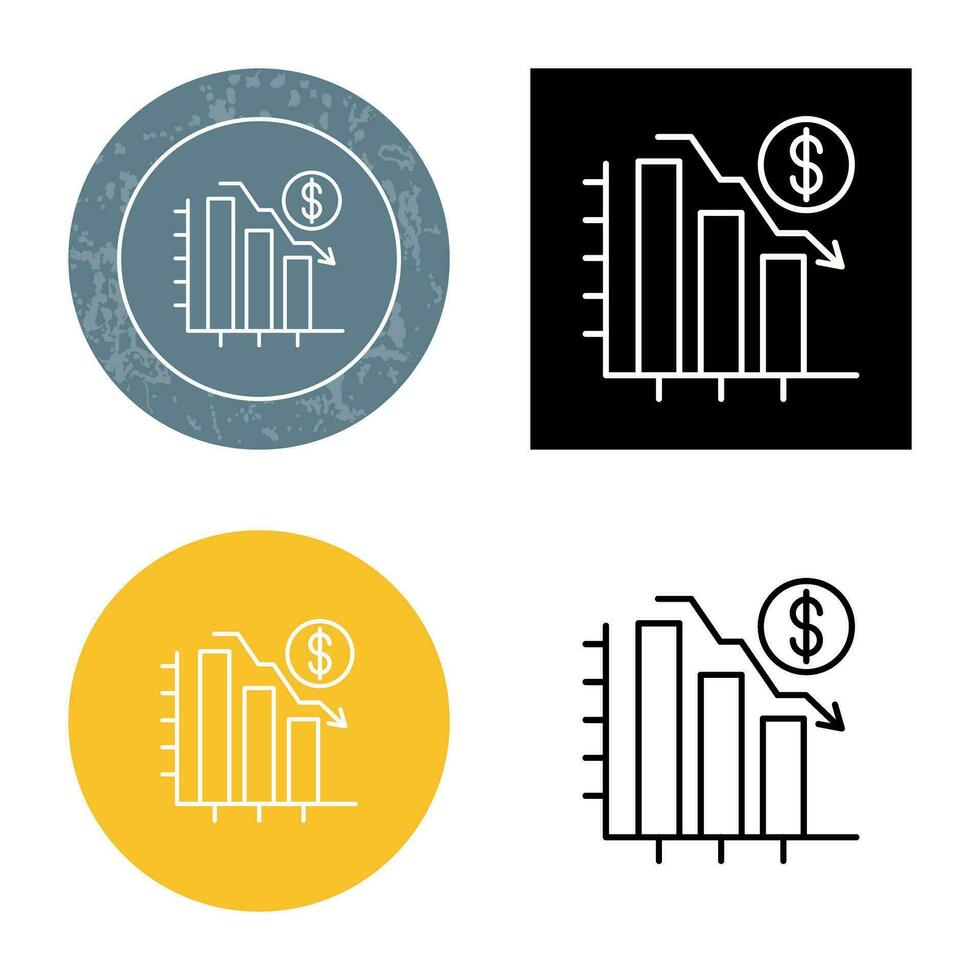 Chart Down Vector Icon