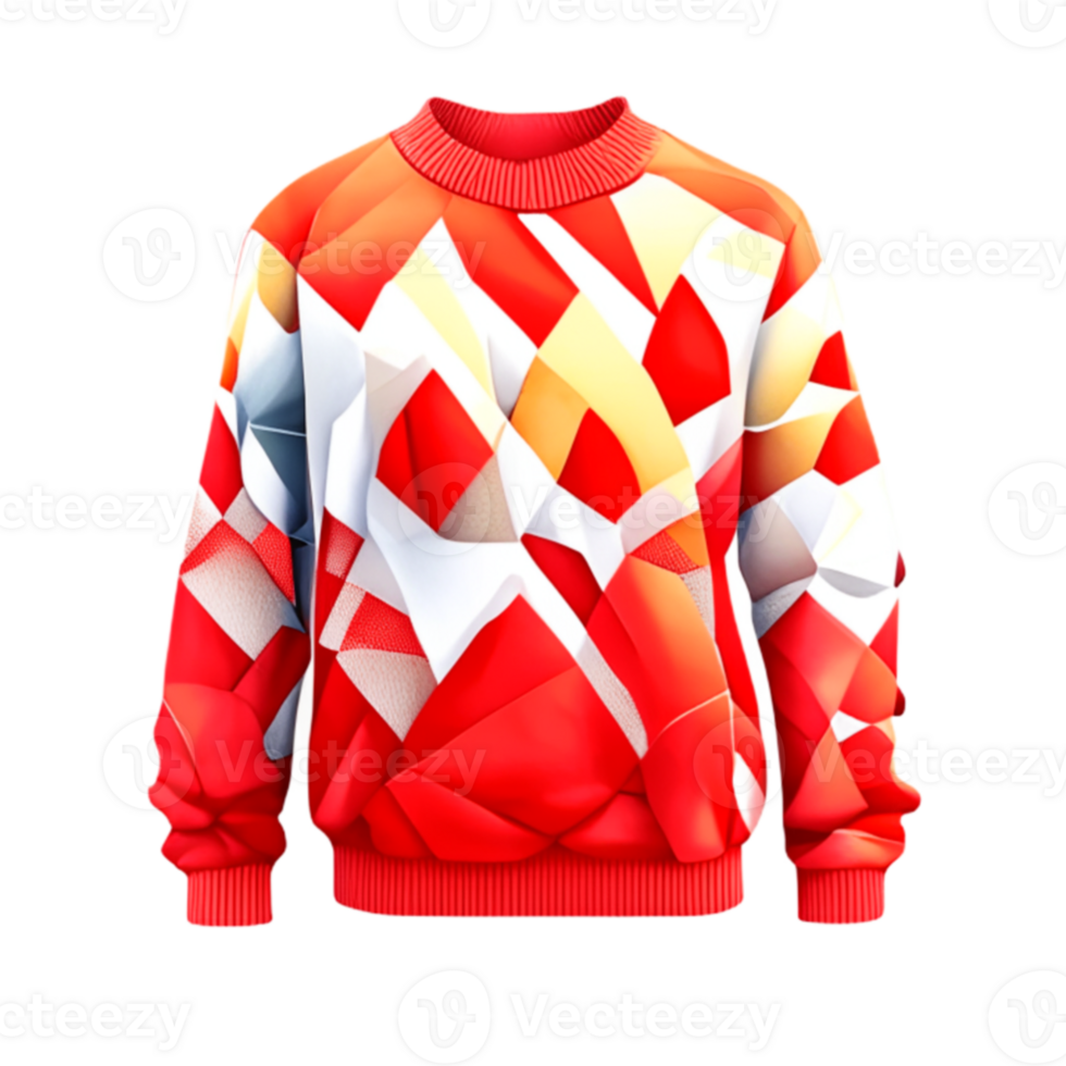 Sweater Fashion Red AI Generative png