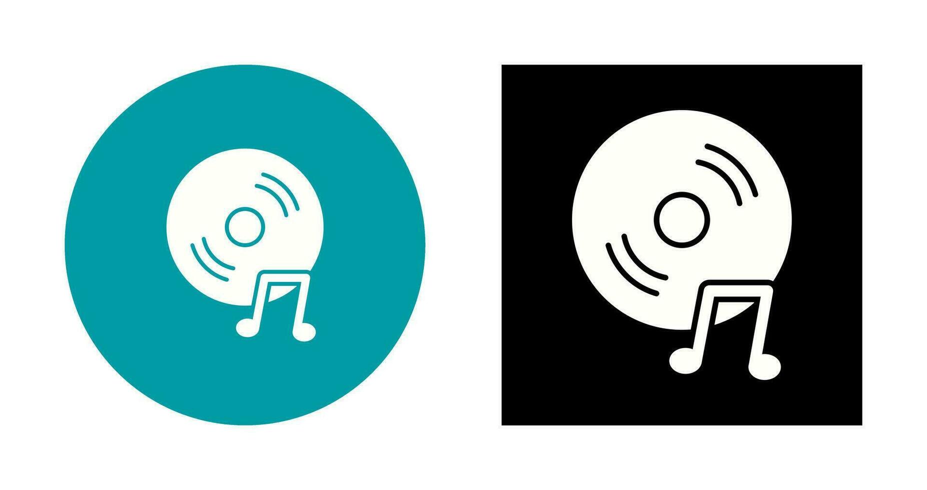 Unique Music CD Vector Icon