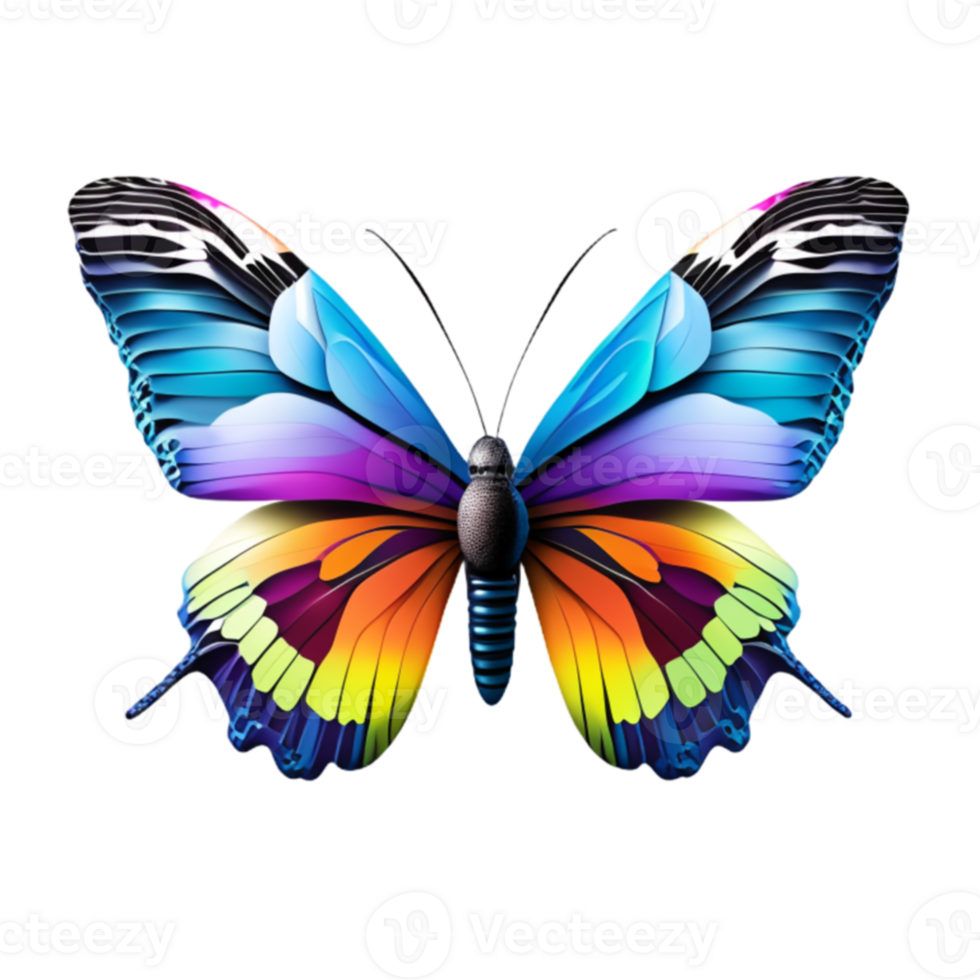 papillon coloré beauté ai génératif png