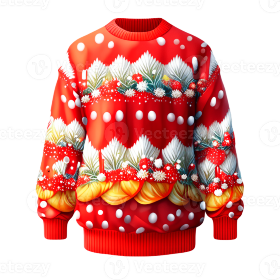 Sweater Fashion Red AI Generative png