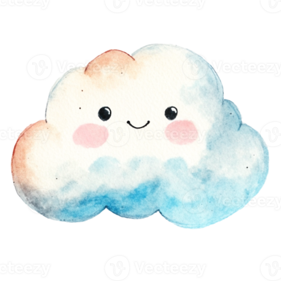 Cloud Cute Cartoon AI Generative png