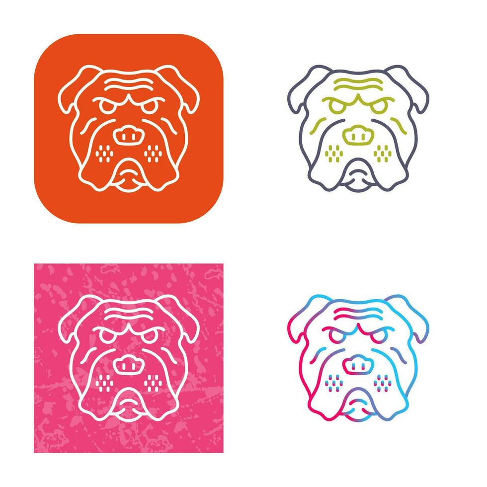 icono de vector de bulldog