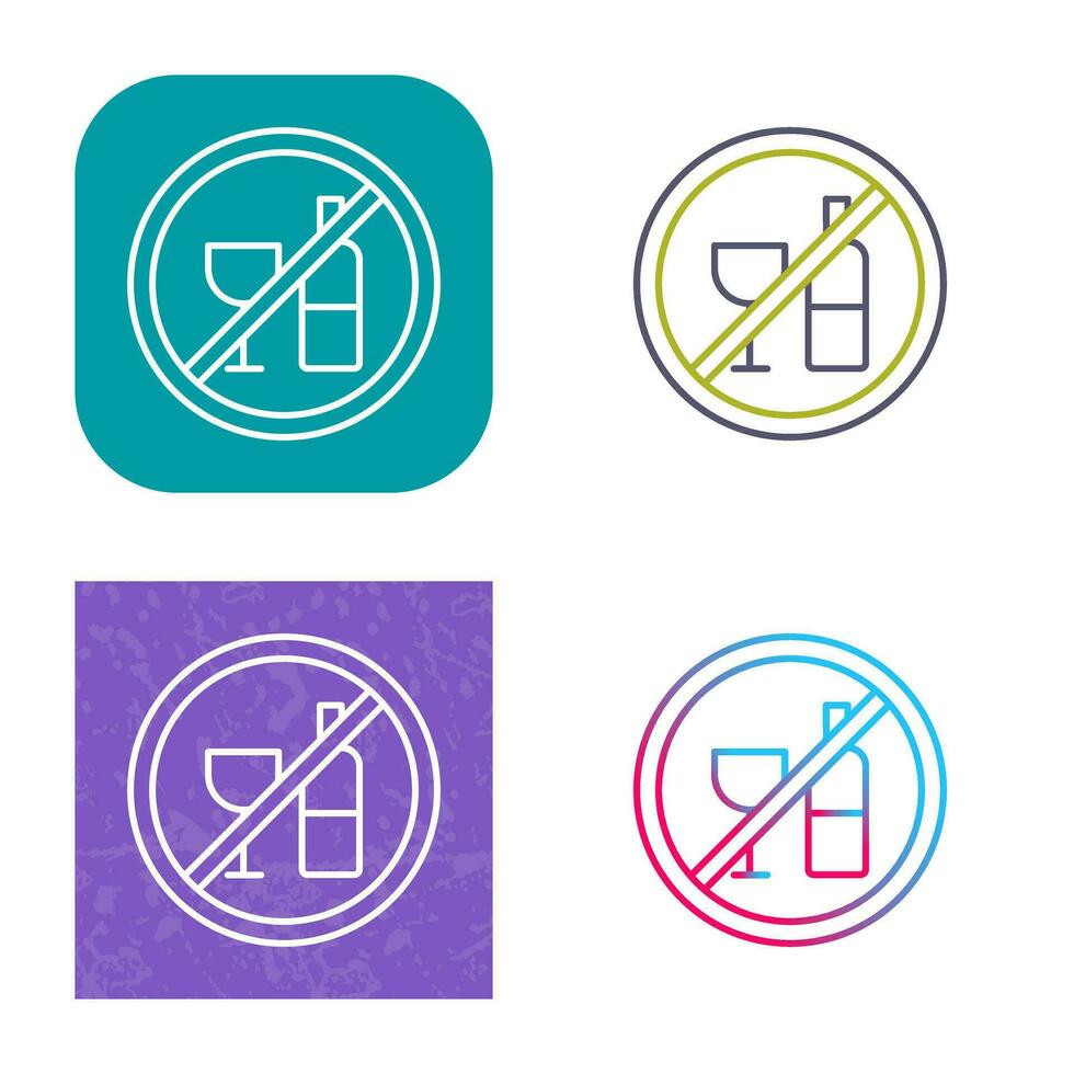 No Drinking Vector Icon