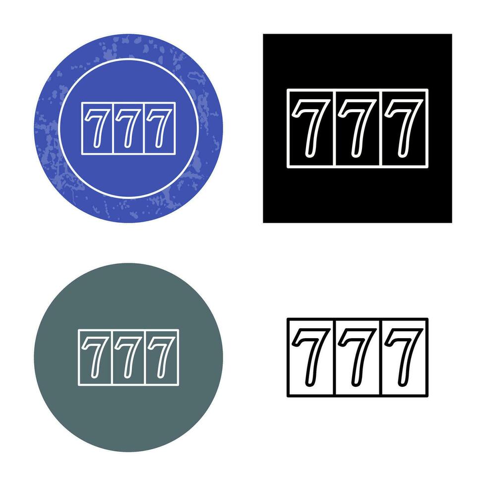 Triple Sevens Vector Icon