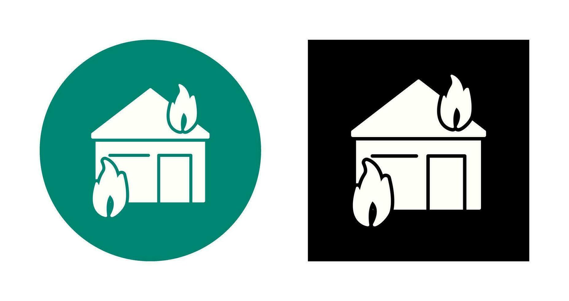 Unique Fire Consuming House Vector Icon