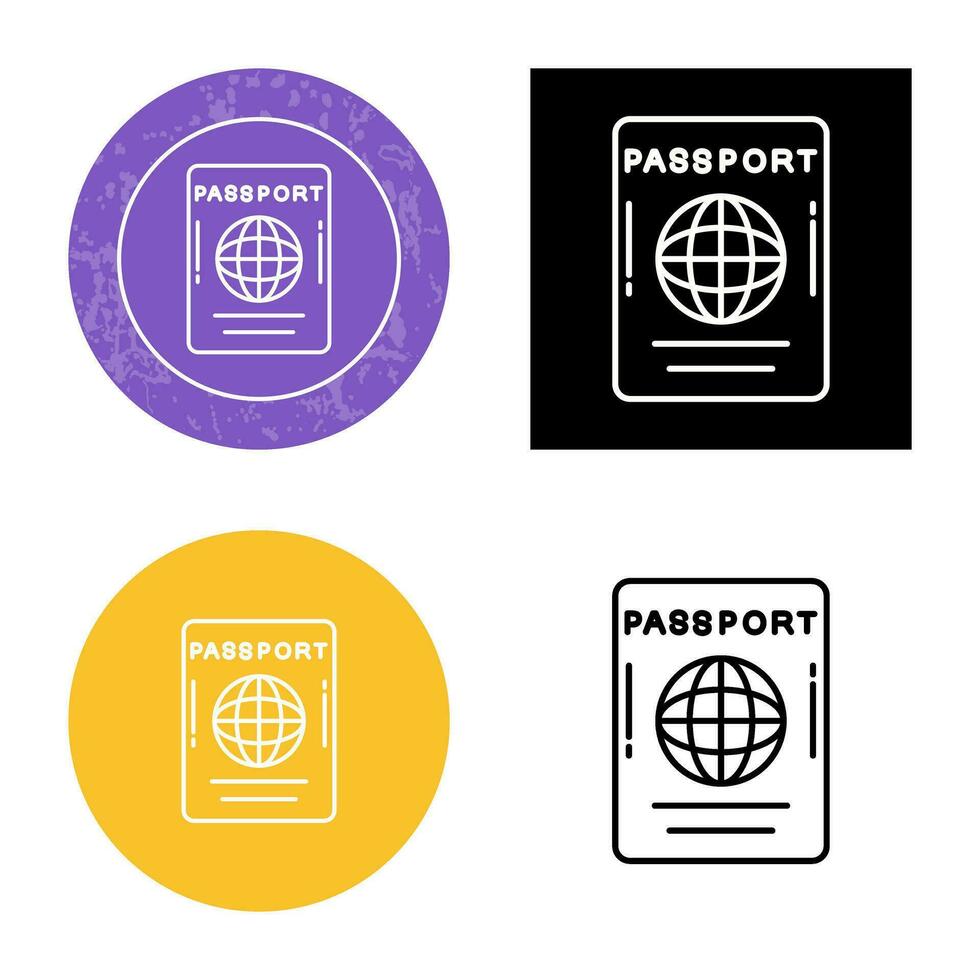 icono de vector de pasaporte