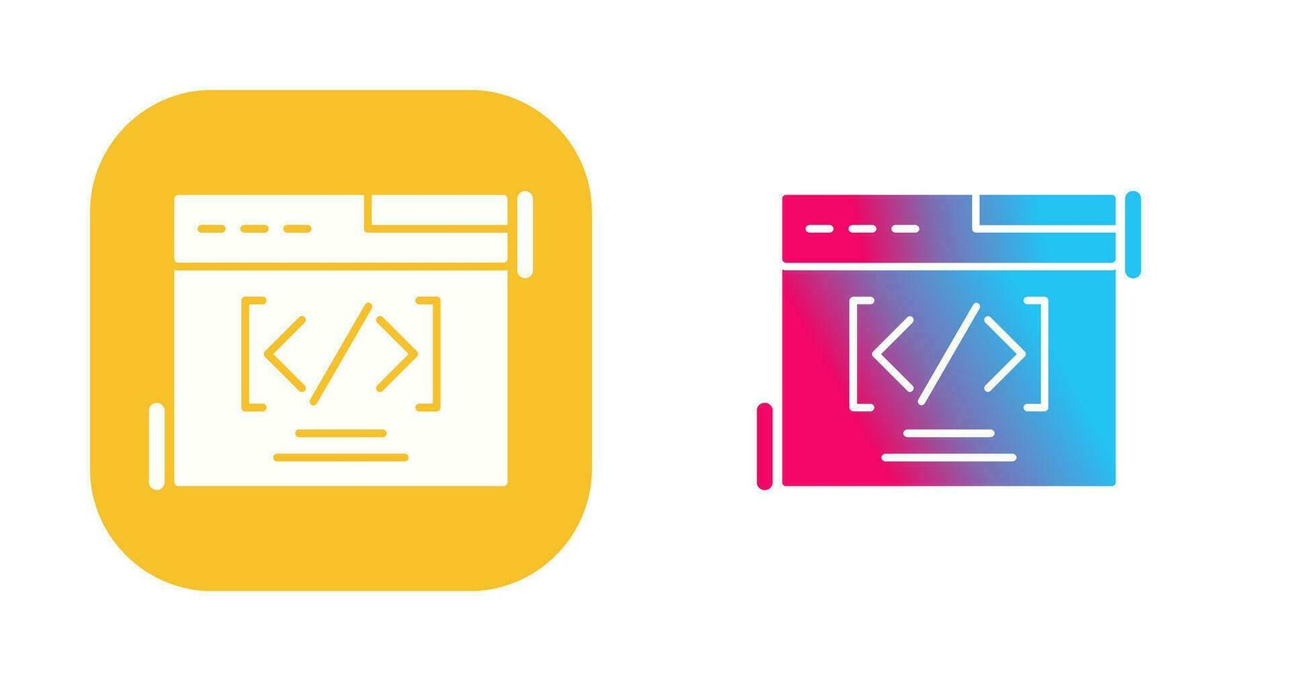 Web Coding Vector Icon