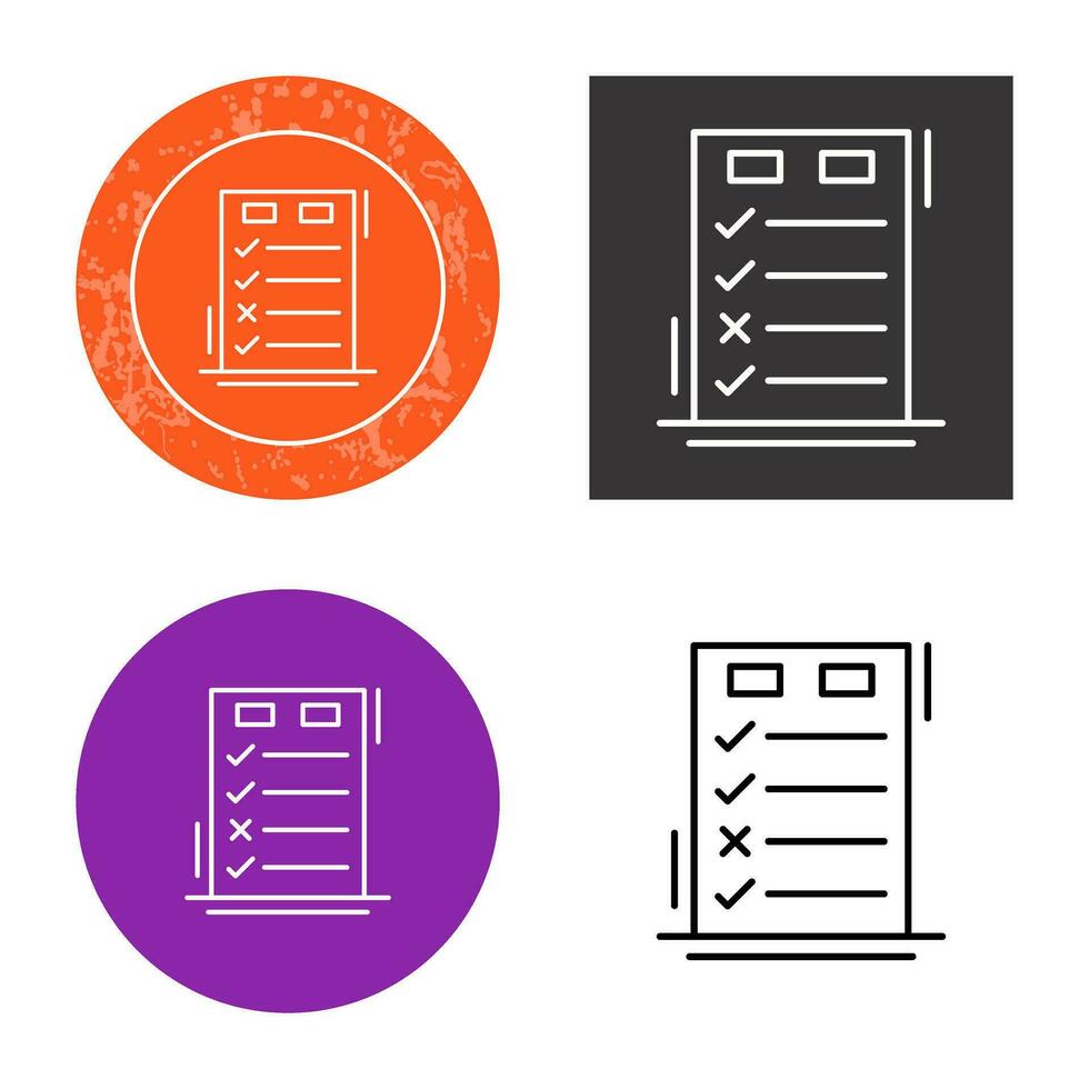 Today to Done CheckList Vector Icon