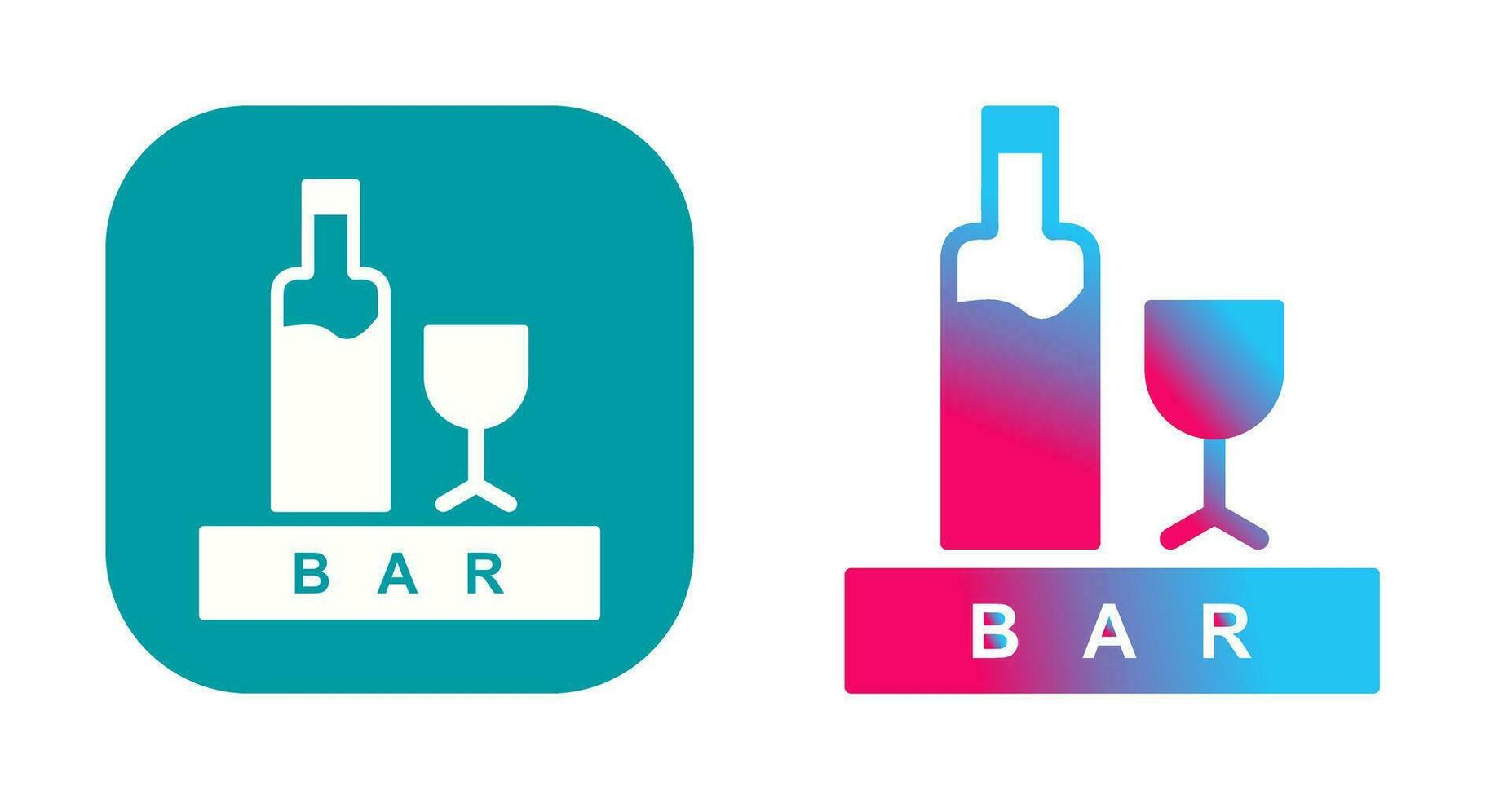 Unique Bar Sign Vector Icon