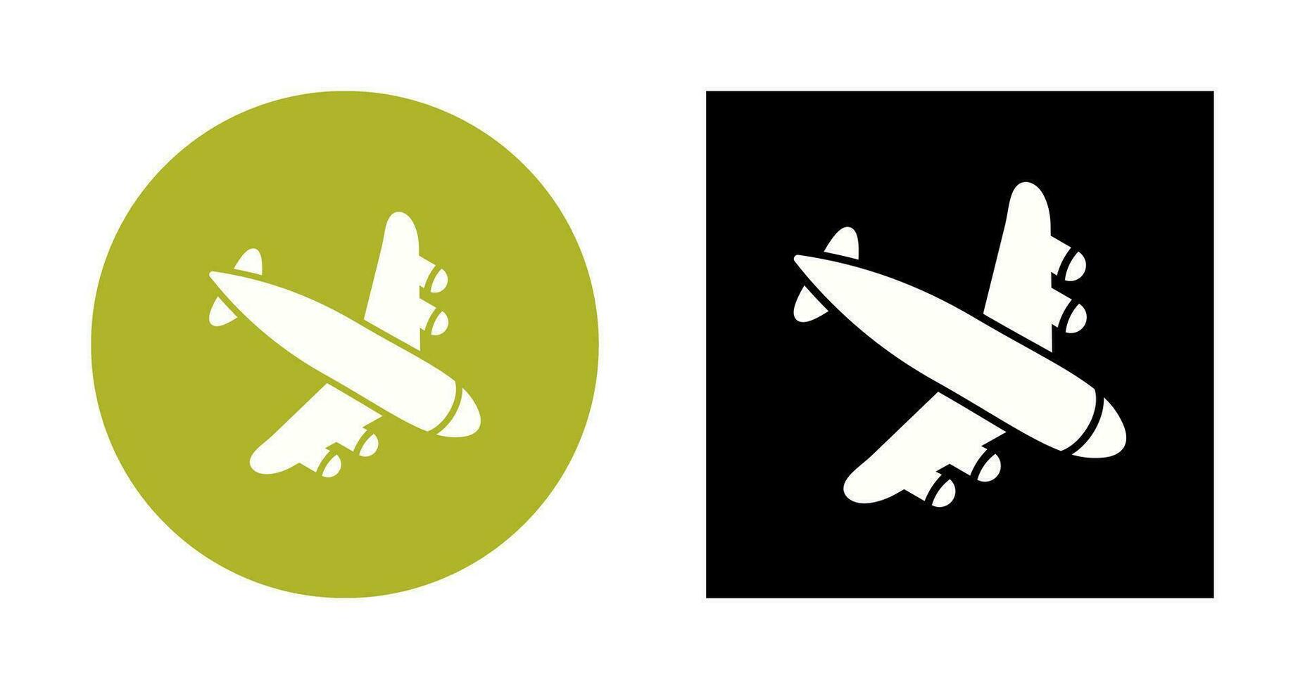 Landing Airplane Vector Icon