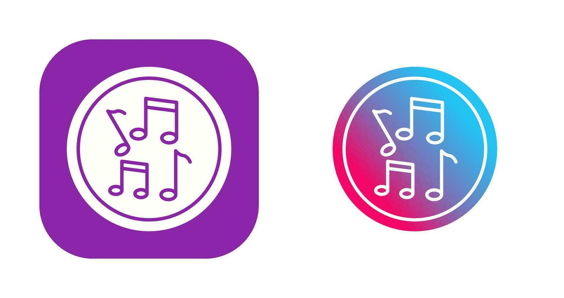 icono de vector de notas musicales