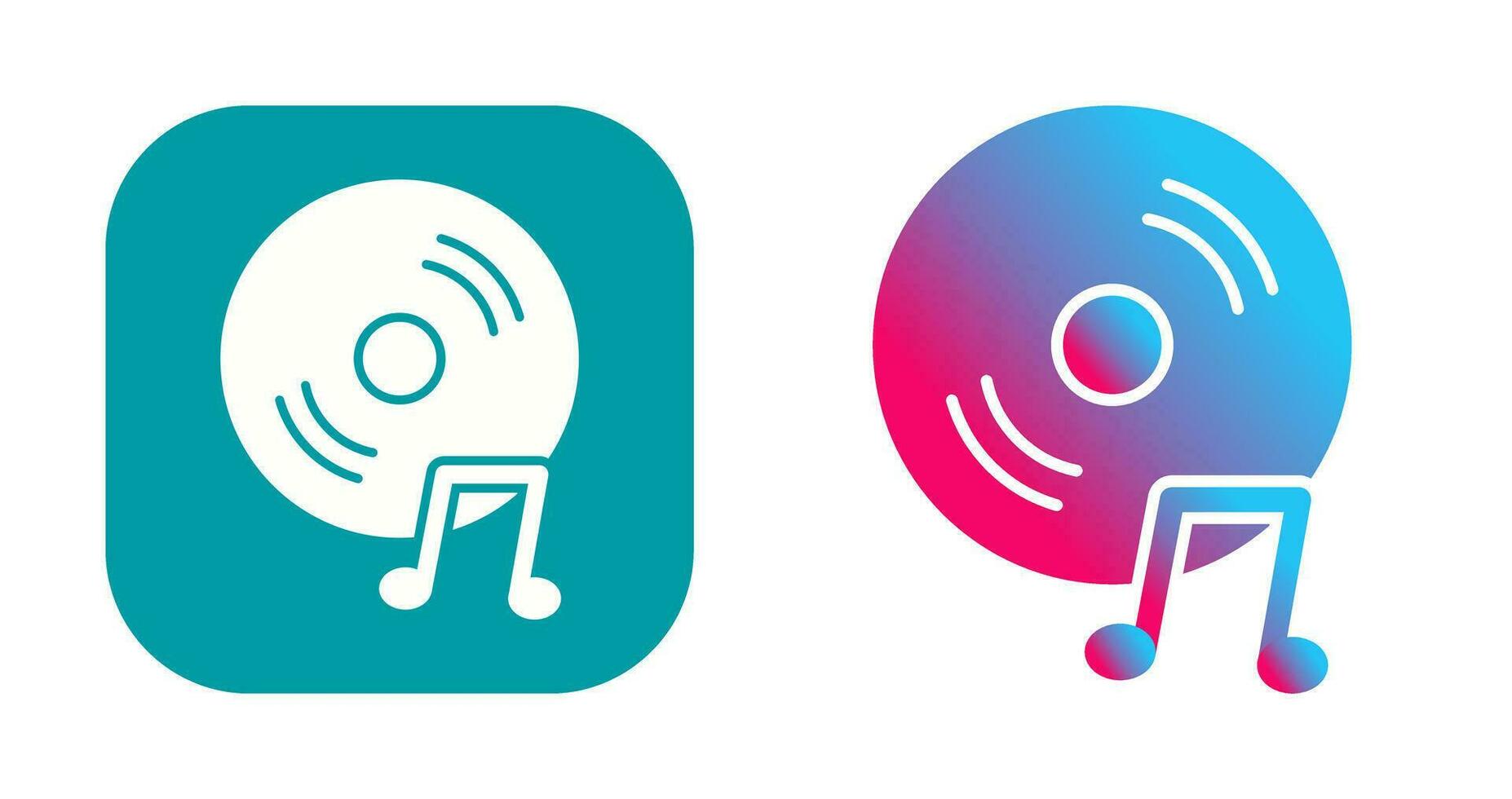 Unique Music CD Vector Icon