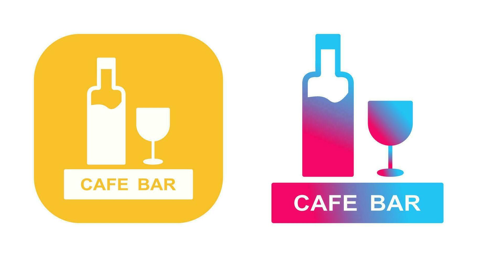 Unique Drinks Cafe Vector Icon
