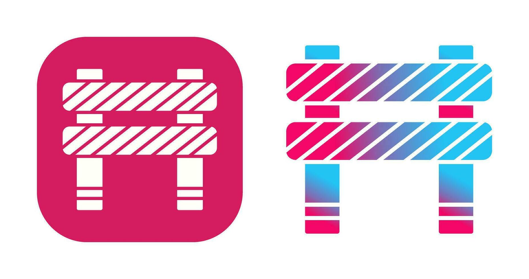 Unique Barrier Vector Icon