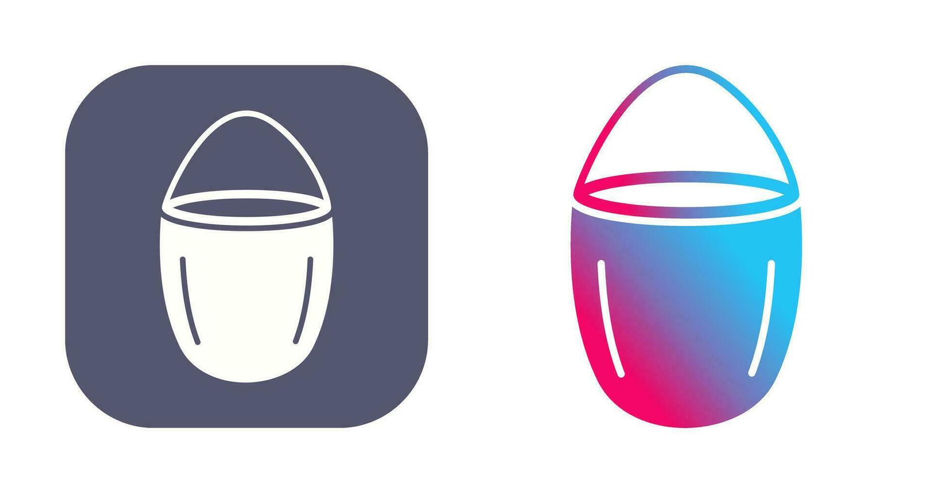 Unique Water Bucket Vector Icon