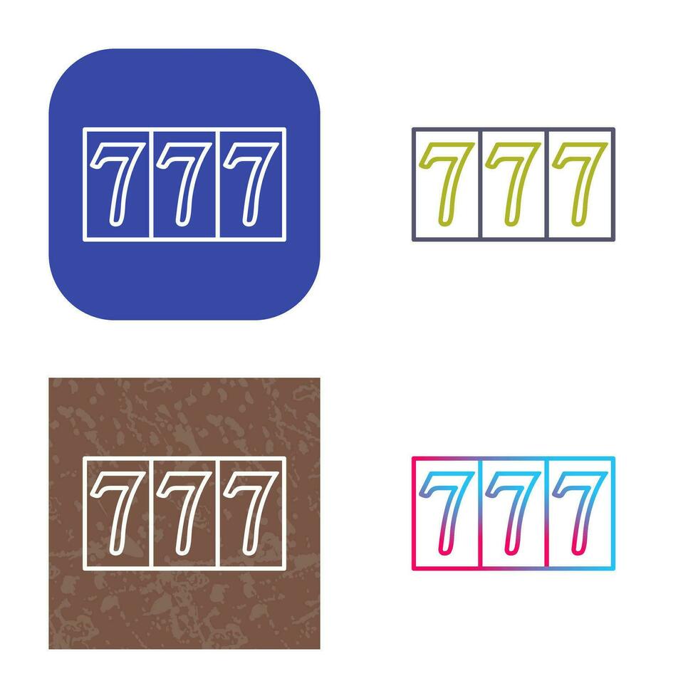 Triple Sevens Vector Icon